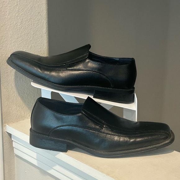 J. Ferrar Black Leather Slip-On Dress Shoes Men’s 9.5M (014-2904) JF DASH - Picture 1 of 10